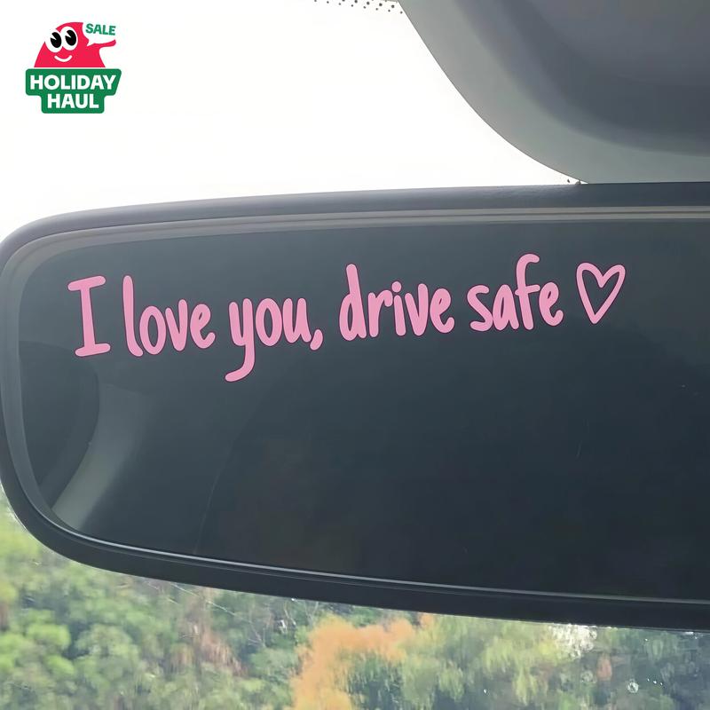 3PCS I Love You Drive Safe Decal Simple Design for Safe Driving Ideal for Drivers and Car Enthusiasts Vehicle Exterior Decoration Windshield Sticker 11x2cm China Made