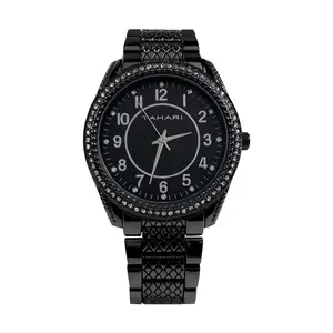 Tahari Women's Gunmetal Crystal Statement Watch