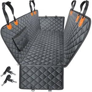 Pet Car Seat Cover Dog Hammock Back Seat Protector Waterproof Universal Fit for Trucks Benches Rear of Sedans SUVs Machine Washable Vacuum Wipe Clean Solid Top-Quality