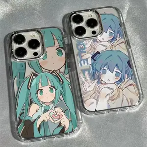 Cute Cartoon Kawaii H.atsune Mi.ku Creative For iPhone 17 Air 16 15 14 13 12 11 Pro Max Plus ShockCoveroof Soft Phone Y2K Cover