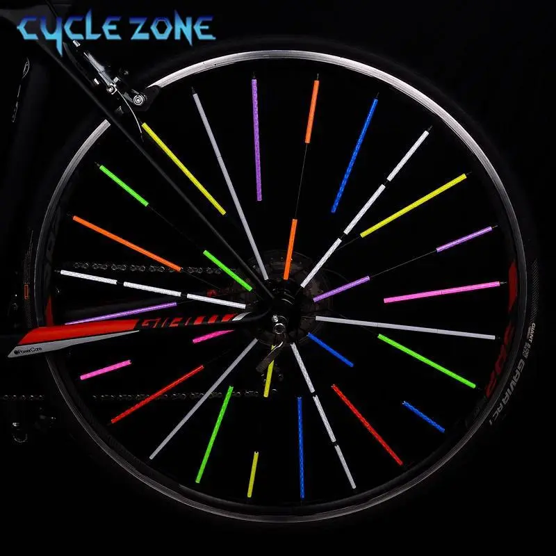 Bicycle Wheel Rim Spoke Mount Clip, 12pcs Bicycle Wheel Rim Spoke Mount Clip, Reflective Light Strip, Cycling Accessories, Bike Accessory, Bicycle Parts, Bike Parts