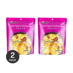 SUBO Instant Seaweed Egg Drop Soup 8g Pack of 4 | Vacuum Freeze-Dried Soup Mix | Quick & Easy Meal