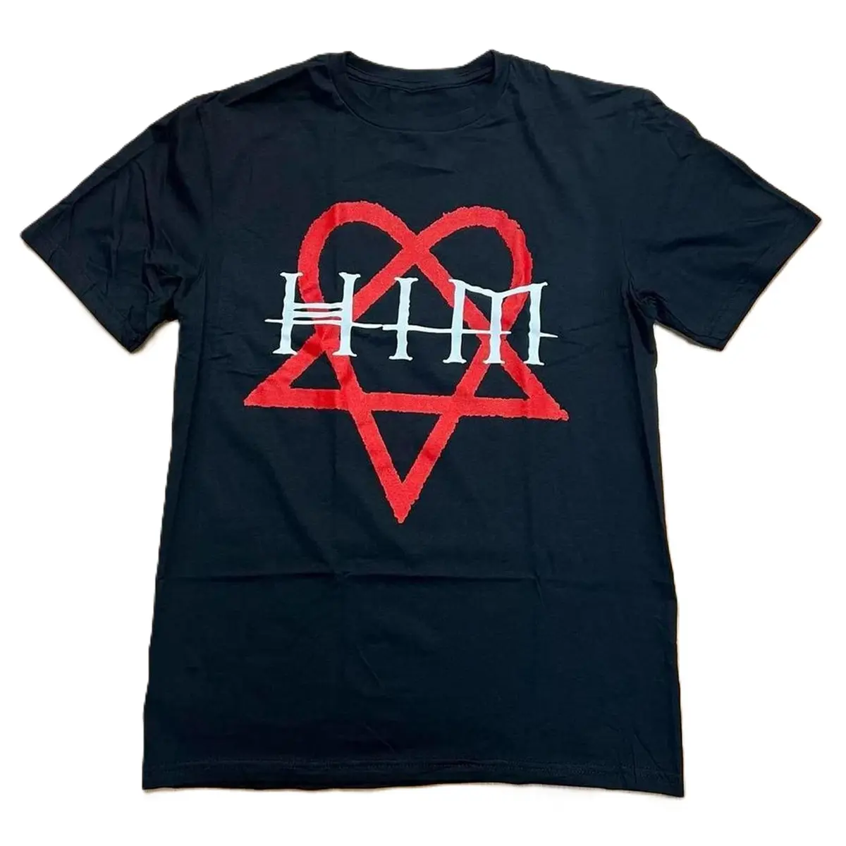 Collection Him Band Logo Gift For Fan Black T-Shirt, Rock Hip Hop Tee, Unisex Cotton Fabric Fitted Shirt, Menswear Top