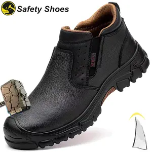 Composite  steel toe work boot Safety Shoes Men Protective Boots Comfortable Sneakers Men Boots Slip-resistant shoes Waterproof Outdoor work shoes