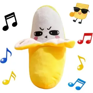 Interactive Music Plush Toy Set – Banana, Strawberry & Carrot Electric Plush Toys for Parent-Child Interaction, Couples & Friends Prank Toy, Valentine’s Day & Easter Party Fun Gift for Kids & Adults stuffed animals cute girly gifts
