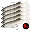 5 Pack Anfs Soft Fishing Lures with Lead Hooks, Artificial Fishing Lure, 8cm Realistic Fish Design, PVC Material for Valentine's Day, Christmas, Everyday Use, Fishing Lure Set, Fishing Gear And Equipment, Fishing Stuff
