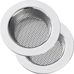 Kitchen Sink Drain Filter, 2 Counts Stainless Steel Kitchen Sink Strainer, Efficient Kitchen Sink Strainer for Debris Management