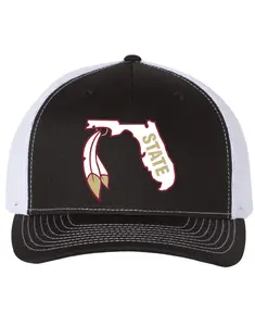 State of Florida Hat/ 112 Richardson Trucker Hat w/ DTF full color Transfer/ Snap back hat w/ Leatherette Patch/Fast Shipping/ Florida Hats