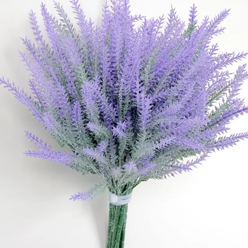 12 Bundles Fake Flowers Artificial Flower Arrangements Artificial Lavender Faux Plastic Plants Decorative Purple Flowers Artificial Flower Decorations Floral Decor for Home Wedding Kitchen Garden Patio Porch Window Box Office Table Centerpieces Decor