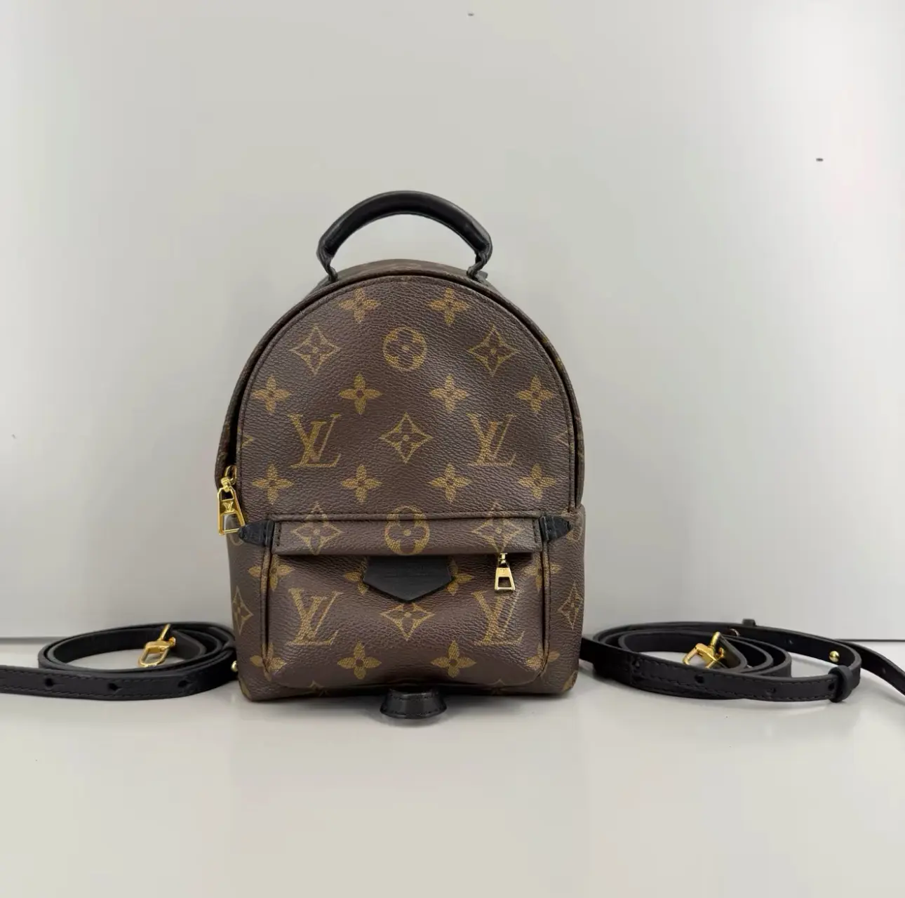 Pre-owned Louis Vuitton Palm Springs Monogram Mini Backpack, retail price $3000