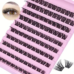110pcs Cluster Lashes 8-16mm Wispy Individual Lash Extensions Natural Look Lash D Curl Fluffy Cluster Lashes DIY Lash Extension