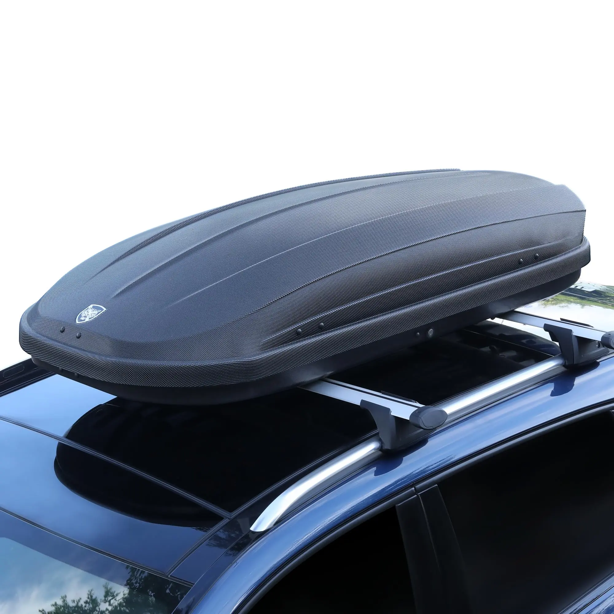 Garvee Rooftop Cargo Box Carrier with Dual-Side Opening, Roof Mount Travel Luggage Storage, 165 LBS Weight Capacity, Secure Straps and Keys, Hard-Shell Vehicle Carrier in Black