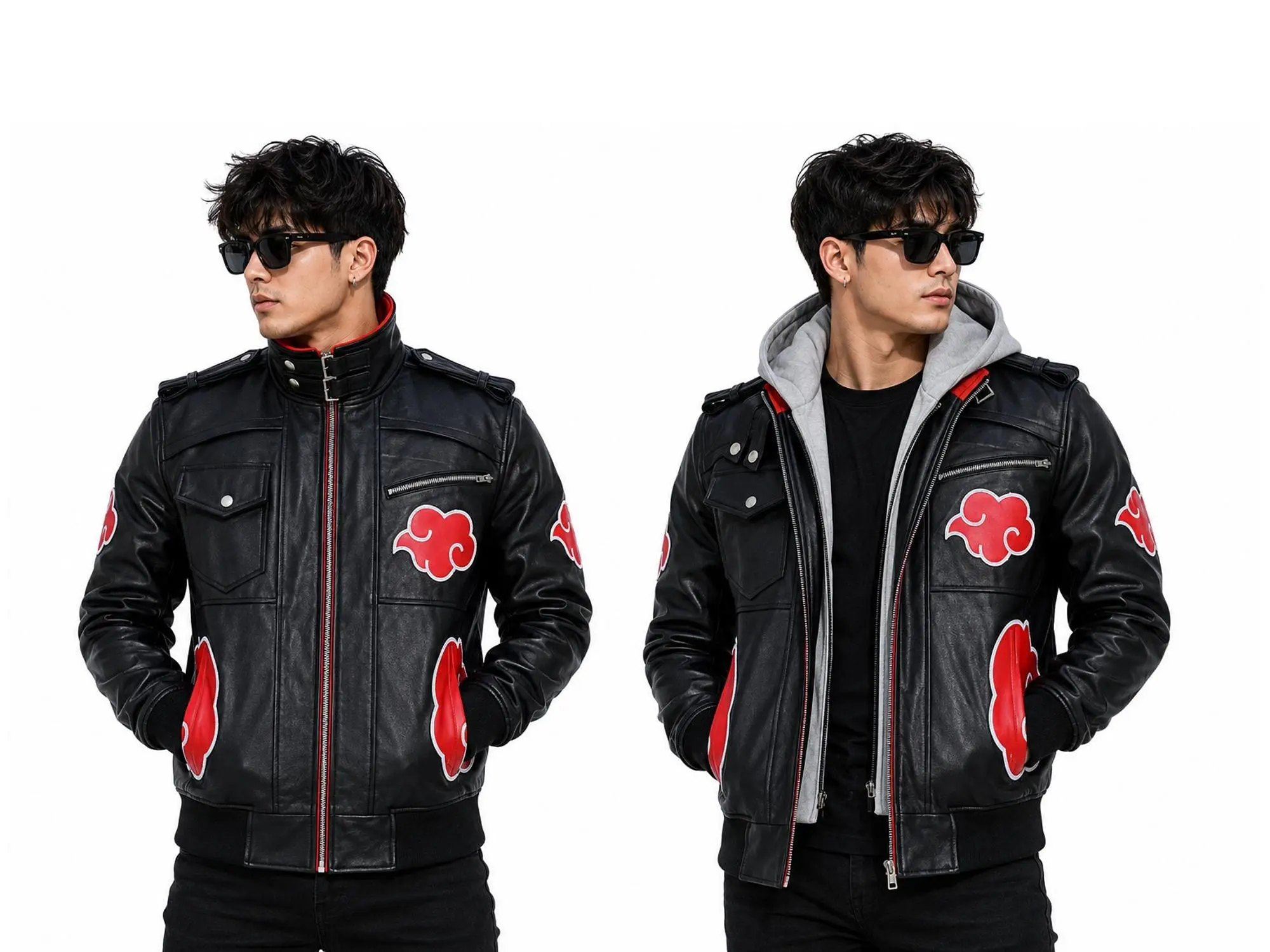 Akatsuki Uchiha Itachi Cloak for Adult Long Black Jacket Capes Halloween Carnival Cosplay Costume Akatsuki Cloak Itachi Uchiha Cosplay Jacket | Naruto Anime Jacket | Black Red Cloud Jacket | Mens Ninja Costume | Cosplay Jacket Outfit Stylish Menswear