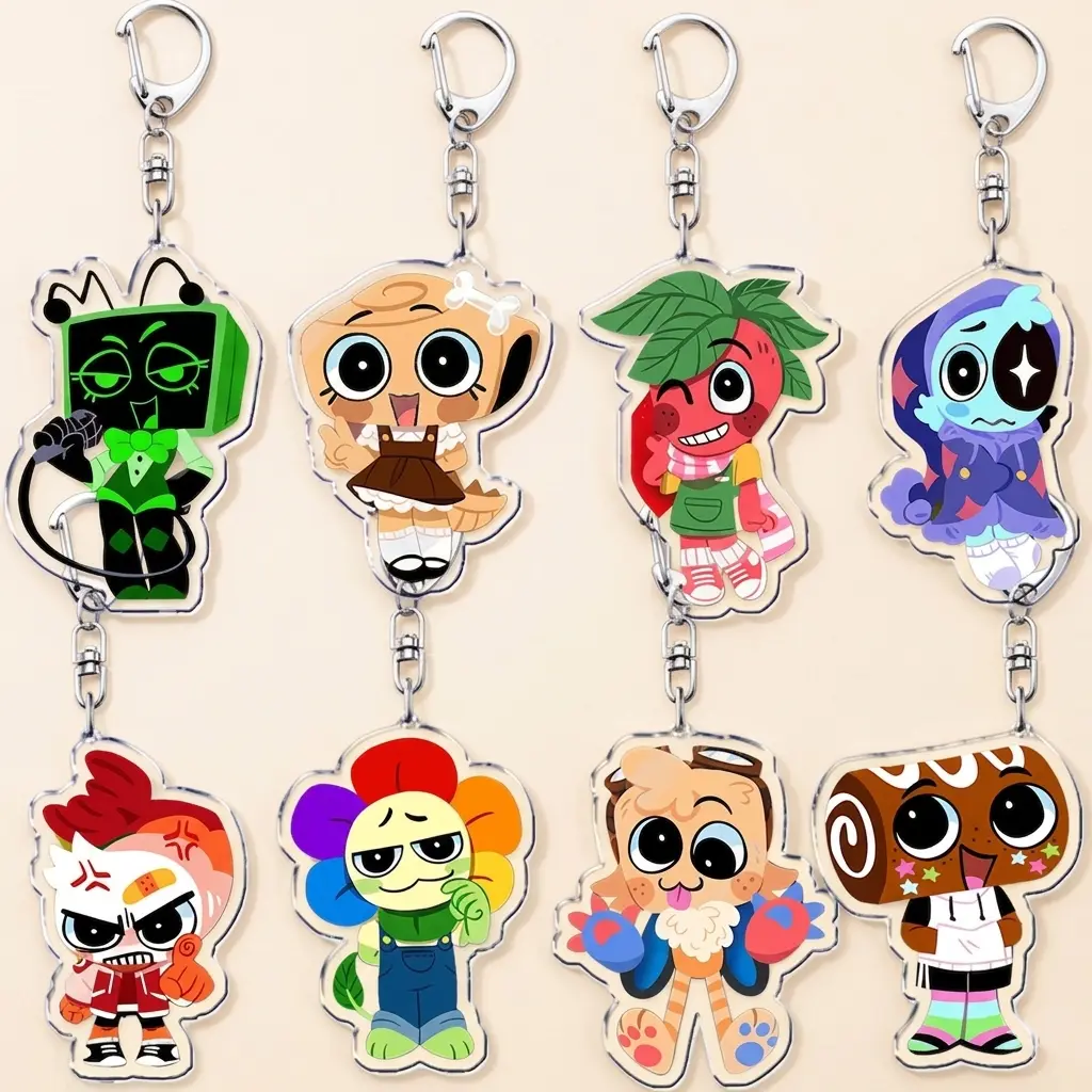 Dandy's World Acrylic Keychains - Dandy, Pebble, Astro, Vee, Shelly, Sprout..., Gift For Friend, Gift Kid