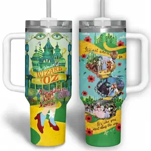 Classic Wizzard Oz Emerald City Tumbler 40oz, No Place Like Home Drinkware For Movie Fans, Car Cup Portables, Retro Fantasy Lover Gift | 100426.C15923.ID00