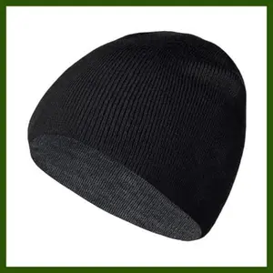 Rosoz Reversible Unisex Winter Beanie - Warm Soft Skull Cap for Men Women, Ski Watch Hat in Black/Fluorescent Green