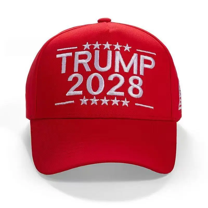 Trump 2028 Embroidered MAGA Red Snapback Cap, Adjustable Patriotic Political Support Gear, Holiday Gift for Patriotic Supporters Men Women | Christmas, Thanksgiving, Fourth of July, Birthday Present