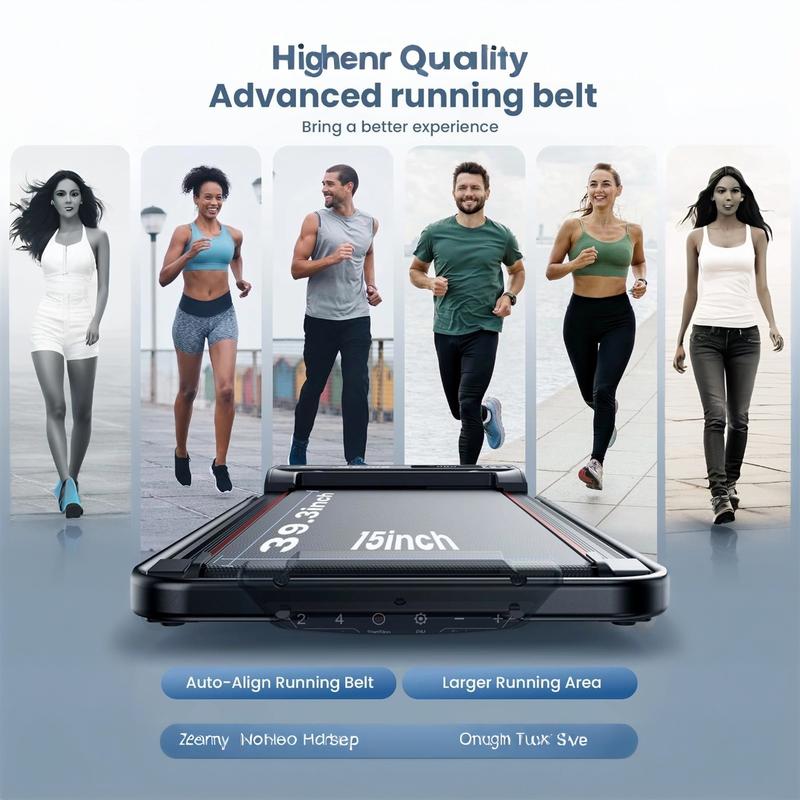 【SalesBOOM】 Walking Pad with 15°Incline,Remote Control, LED Display, Portable Under Desk Treadmill for Small Spaces, Home/Office Exercise Equipment Fitness Workout Calories