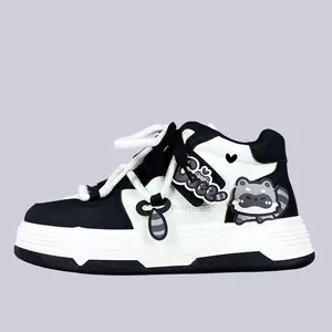 Kawaii Raccoon Chunky Mid Top Shoes - Women's
