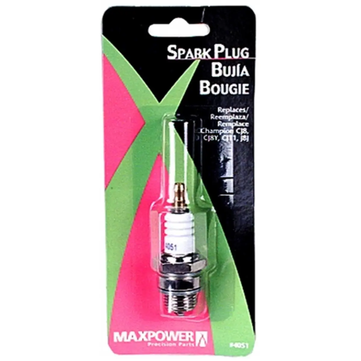 MAXPOWER Precision Short Spark Plug 334051 - Precision Fit Auto Parts, Replaces CJ8, CJ8Y, CJ11, for Automotive Engine Repair & Replacement