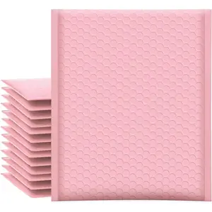Bubble Mailers 8.5x12 Inch Light Pink 25 Pack Poly Padded Envelopes #2 Medium Mailing Opaque Packaging Postal Self Seal Waterproof Boutique Shipping Bags for Clothes Makeup Supplies