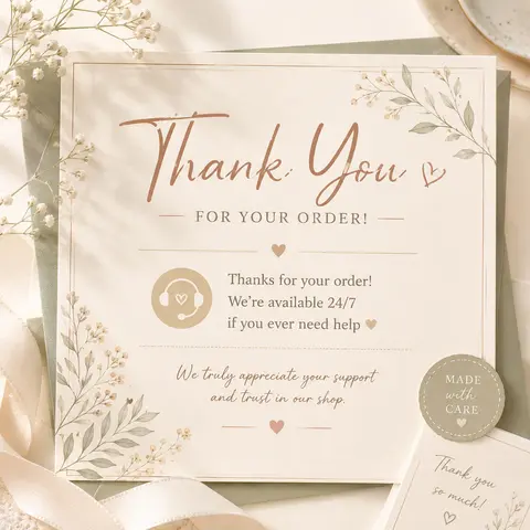 Umex  Thank You Card Insert – Complimentary Gift Note--4