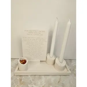 Unique Shabbat Candle Lighting Set