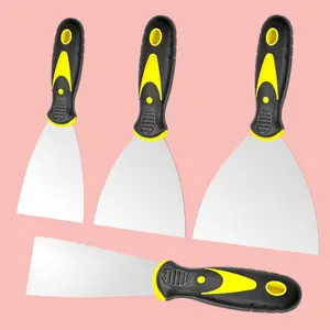 Putty Knife, 4Pcs Spackle Knife Set (2, 3, 4, 5 in), Stainless Steel Paint Scraper, Taping Knife Tool for Repairing Drywall, Removing Wallpaper, Applying Putty, Plaster, Cement, Adhesive