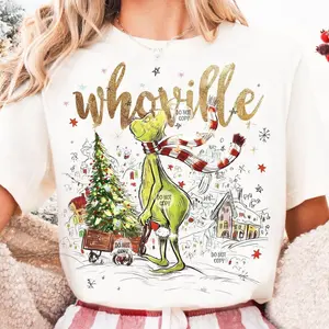 Retro Griinc Sweatshirt, Village Christmas Characters Hoodie, Christmas Comedy Movies Friends Sweater, 90s Green Guy Funny Characters, Xmas Gift, Family Xmas Outfit Christmas Movie