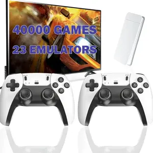 NEW Upgraded Retro Game Stick with 128 gb SD card  over 40,000+ Games [NO PS2] HDMI Output Plug and Play Wireless Controller for TV Monitor Video Gamepad Console Made For Gaming