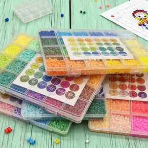 High Quality 24 Colors Fuse Beads Set with hollow beads for art collages, DIY pieces, mini accessories and pixel artworks, multi-purpose and electricity free, an excellent gift for creative hobbyists