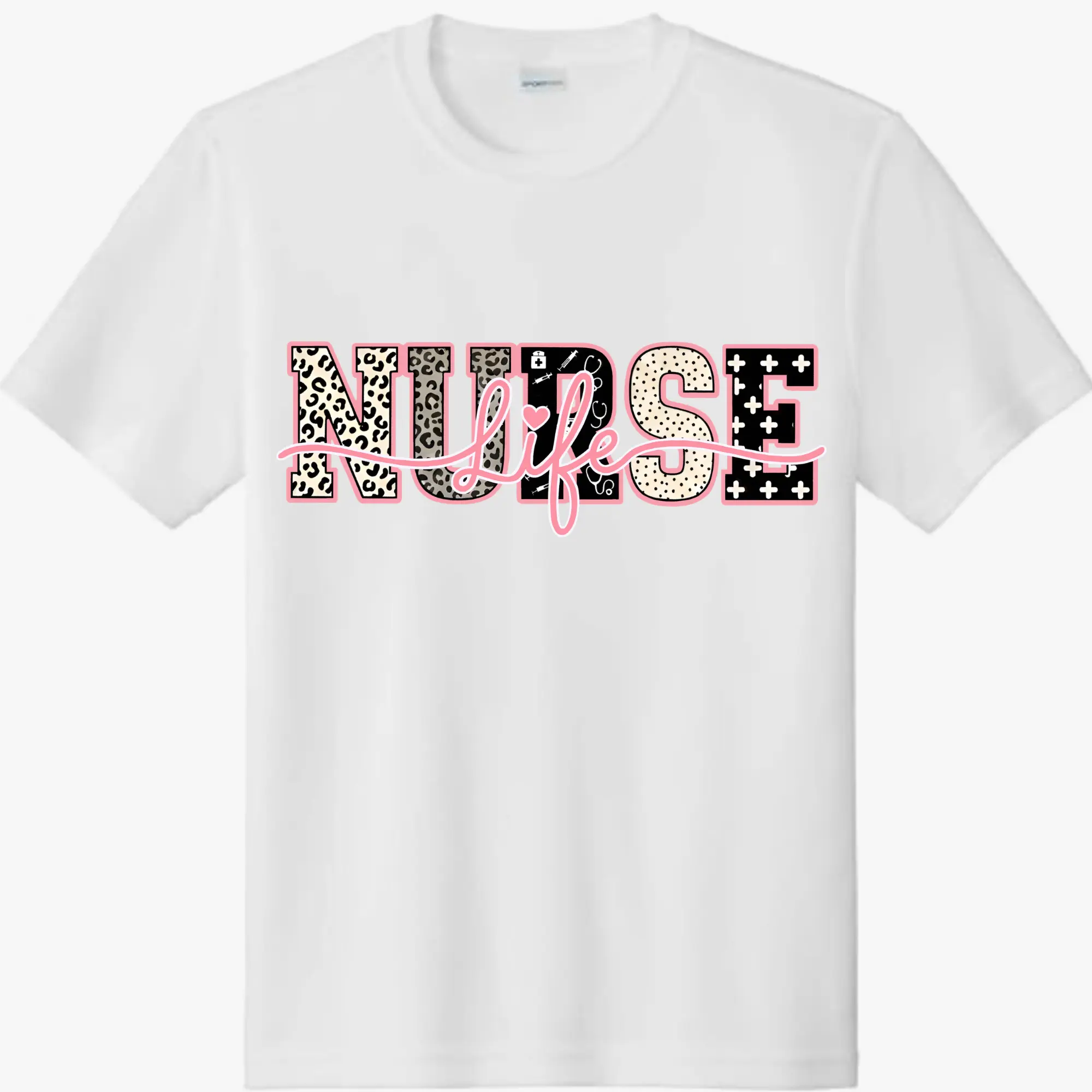 Nurse Life Direct-To-Film (DTF) Ready-To-Press Print Sheet, T-Shirt & Tee Friendly DIY Specialty Supply, Nursing-Themed Embossing Accessory, No Adhesive Needed