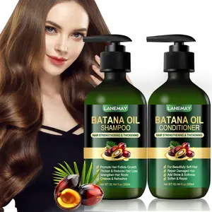 Batana Shampoo and Conditioner Set, Thickening Shampoo for Deep Cleaning, Hydrating and Strengthening Hair, Repairing Damage and Preventing Breakage for All Hair Types, Moisturizing