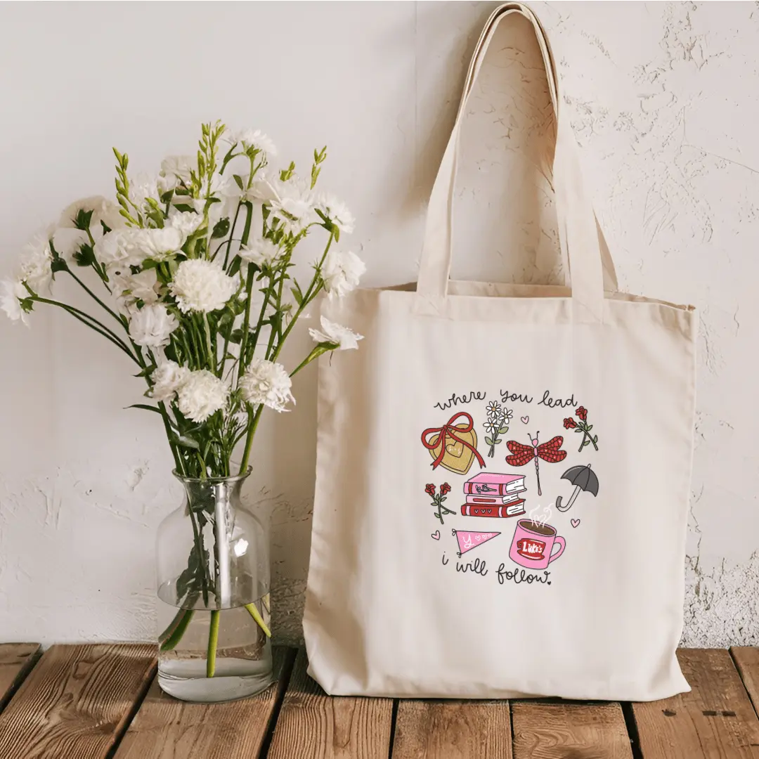 Where You Lead I Will Follow Sublimated Canvas Tote Bag