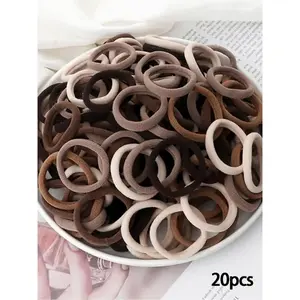 Simple Style Plain Color Hair Tie Set, Casual Versatile Hair Accessories for Women & Girls, Minimalist Headwear Suitable for Thick Hair