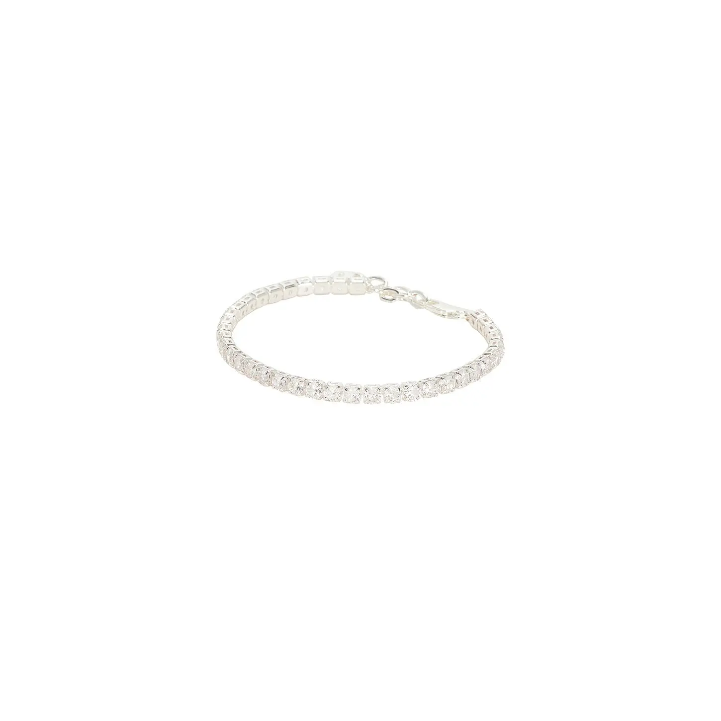 Ettika Crystal Tennis Bracelet in Silver