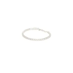 Ettika Crystal Tennis Bracelet in Silver