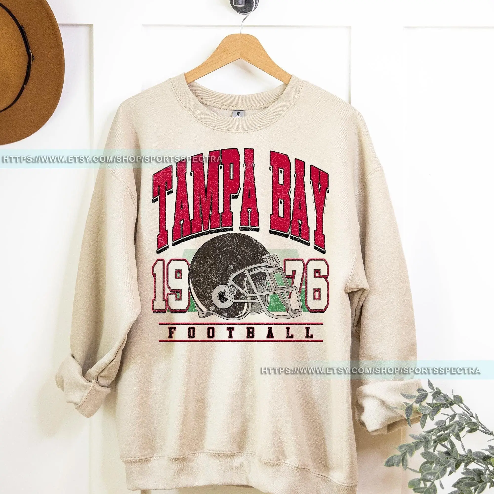 [Sale Up To 50%] Tampa Bay Football Vintage Crewneck Sweatshirt, Tampa Bay Football Sweatshirt, Buccaneer Sweatshirt, Tampa Bay T-Shirt