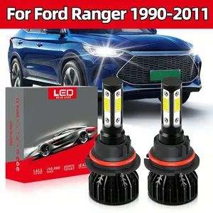 For Ford Ranger 1990-2011 LED Headlight Hi/ Low Light Bulbs 9007, 6500K Super cool White, Pack Of 2, Without Battery， Plug-N-Play