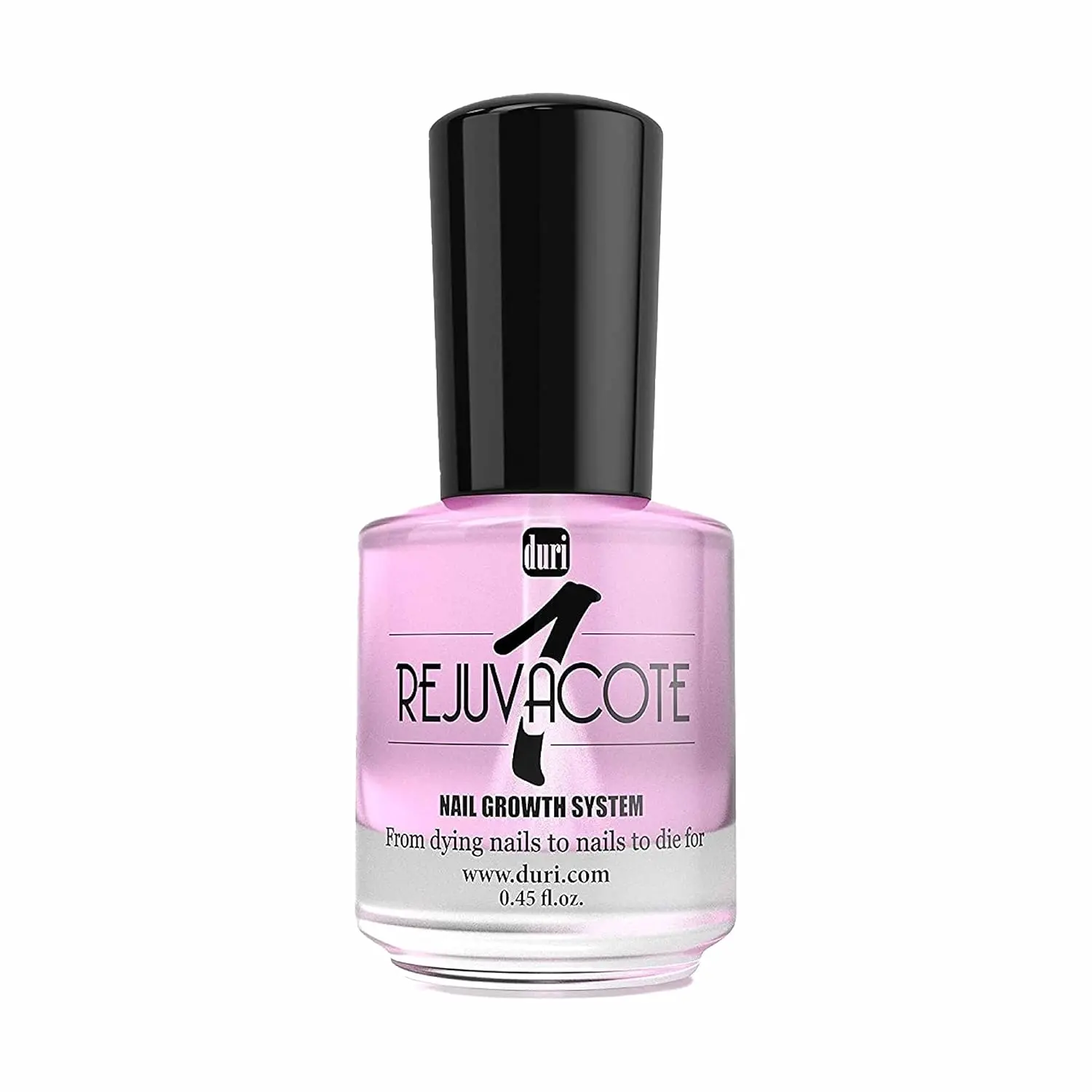 duri Rejuvacote 1 Nail Growth System - Original Maximum Strength, Lightweight Daily Hydrolyzed Protein Moisturizing Base & Top Coat Gel Care for Thin Nails, 0.45 fl. oz., Nail Polish, Moisturizer