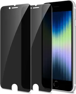 2 Pack Compatible for  SE 2020 2nd 2022 3rd Generation,  8 7 6s 6  Screen Protector, Anti Spy, Private Case Friendly Film