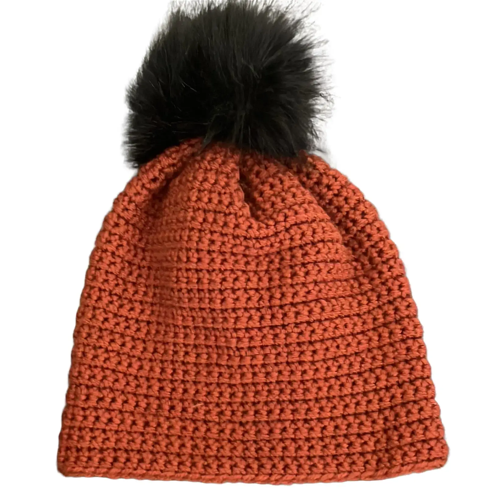 Women's Christmas Red Beanie with Black Fuzzy Pom - Stay Warm and Stylish this Winter