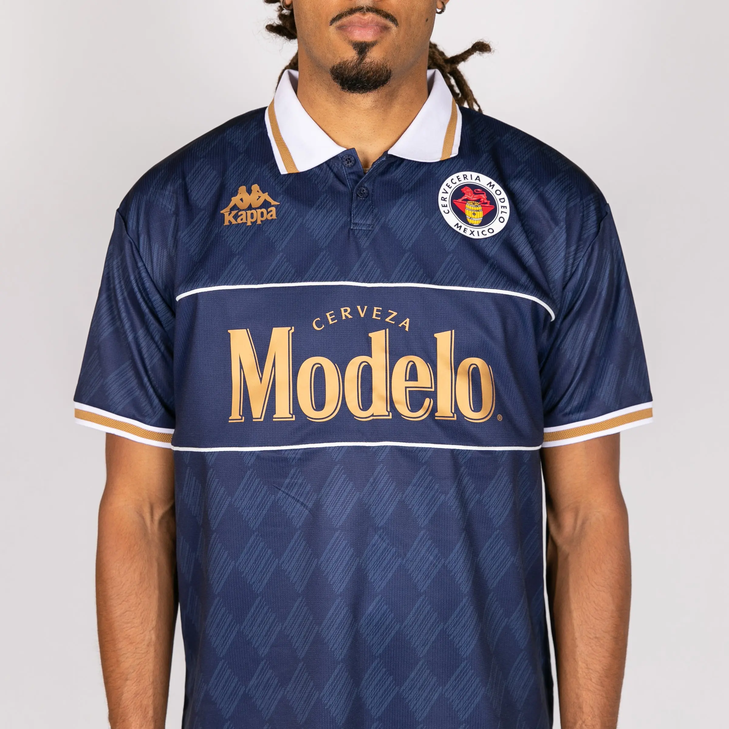 Kappa x Modelo Authentic Sanjay Soccer Jersey - Navy & White