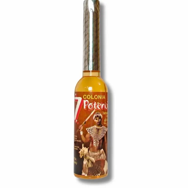 Colonia Potencia 7 African Powers Cologne Spiritual Water for Spiritual Use Cleanse Your Home Seven Orishas for Love Money Prosperity Luck and Peace of Mind