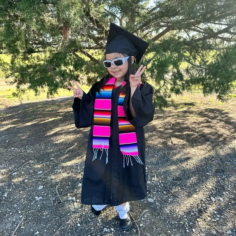 Kindergarten Sarape Grad Sash for Educational Celebrations - Colorful and Festive Design