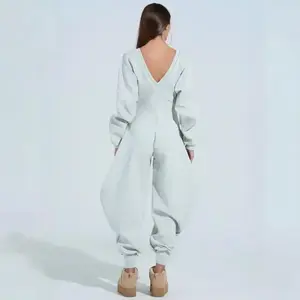 Women's Jumpsuit Flared Pants Tight V-neck Sexy Long Sleeve Jumpsuit Womenswear Overalls