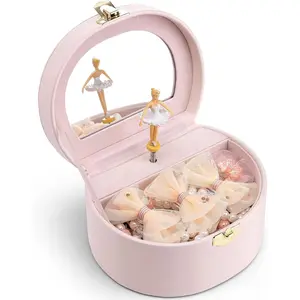 Musical  Box for Girls, Small   Box with Ballerina for Party Bedroom Decor, Bithday  for Girl - Light