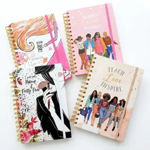 4 Pack Hardcover Spiral Lined Notebook 5.71" X 8.27" A5 Journal 100 Sheets / 200 Pages