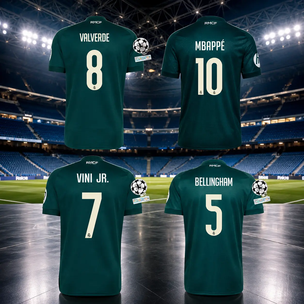 Unisex ReadMadrid Team 2026/27 Away Replica Soccer Jersey – Green, Breathable Football Shirt with Player
