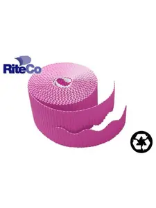 RiteCo Raydiant 22805 Riteco Trim-It Corrugated Scalloped Decorative Border. Two .25 In. X 50 Ft. Strips Per Roll Purple- 6 Rolls